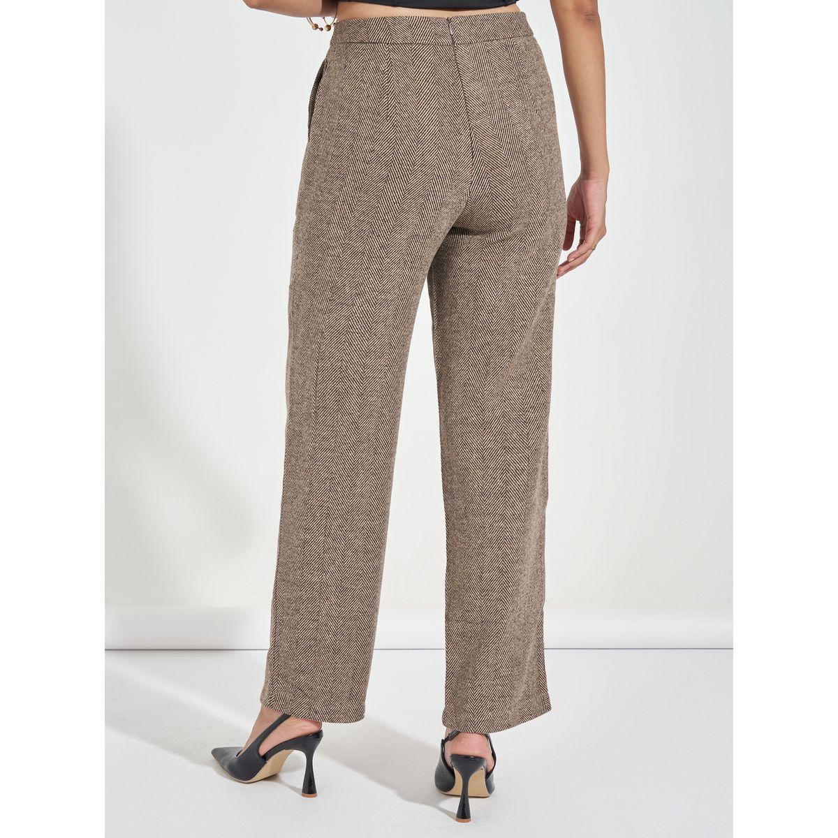 Styli High Rise Straight Fit Pants with Concealed Zip-women-clothing-bottoms-trousers-image-4