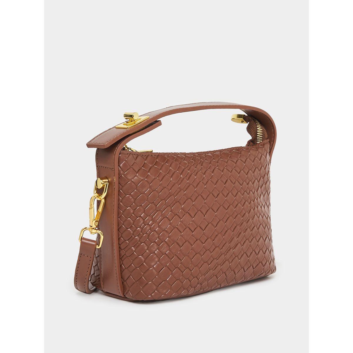 Styli Textured Baguette Bag-women-bagsandwallets-handbags-image-1