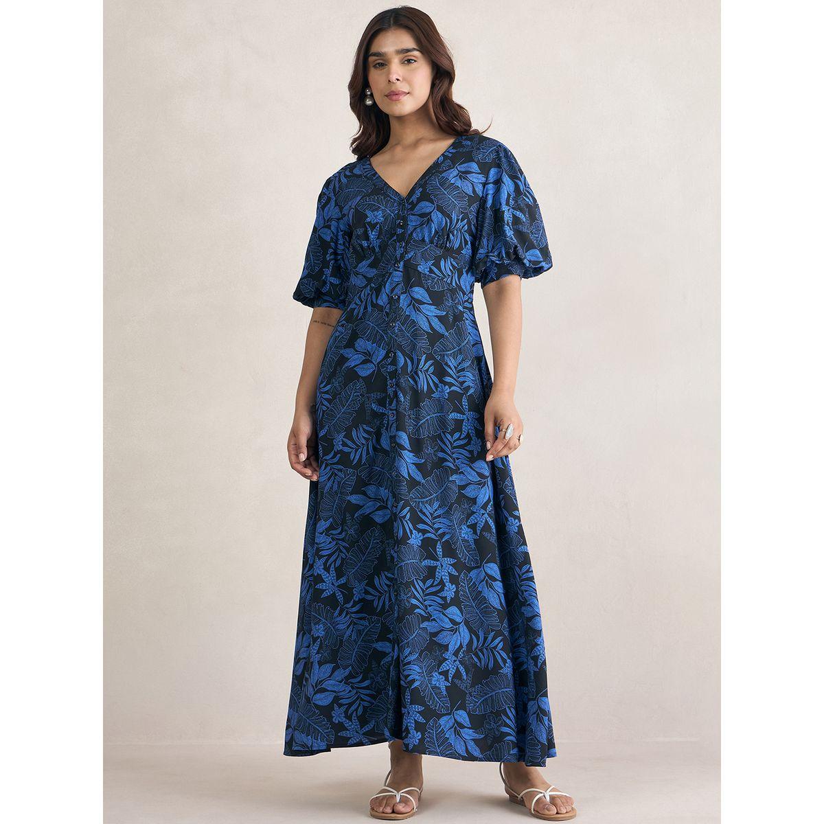 Femmella X Styli  Tropical Print Button Down Maxi Dress-women-clothing-dresses-image-2