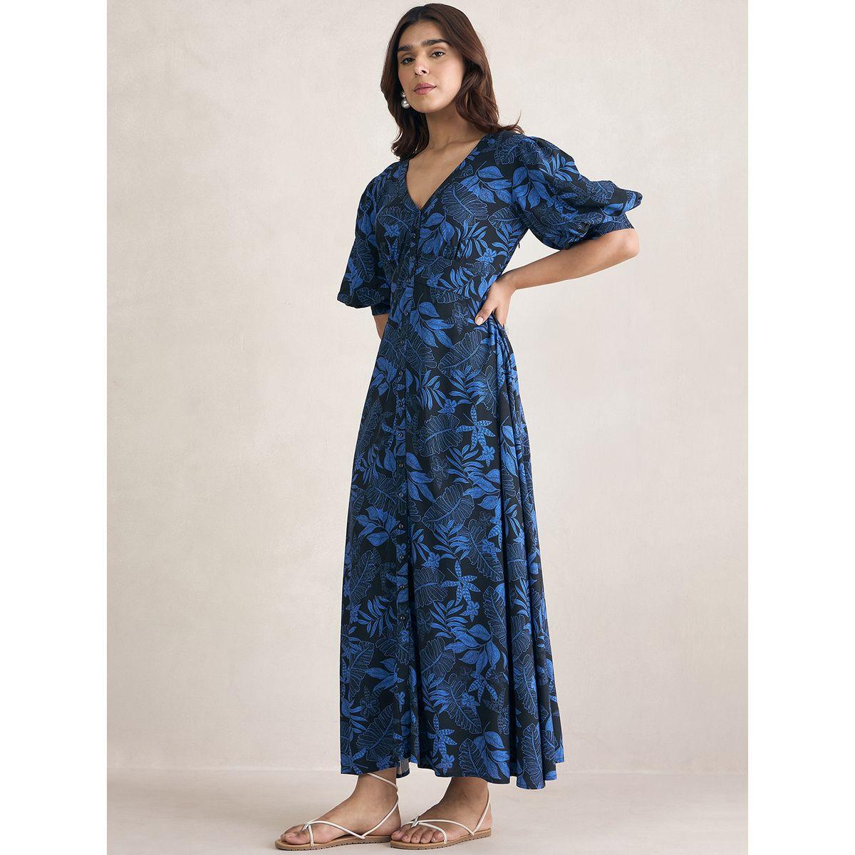 Femmella X Styli  Tropical Print Button Down Maxi Dress-women-clothing-dresses-image-3