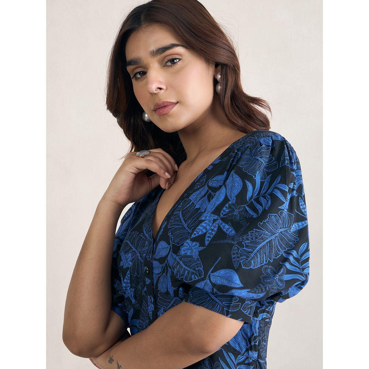 فستان طويل بطبعة استوائية مع ازرار فِميلا × ستايلي-women-clothing-dresses-image-4