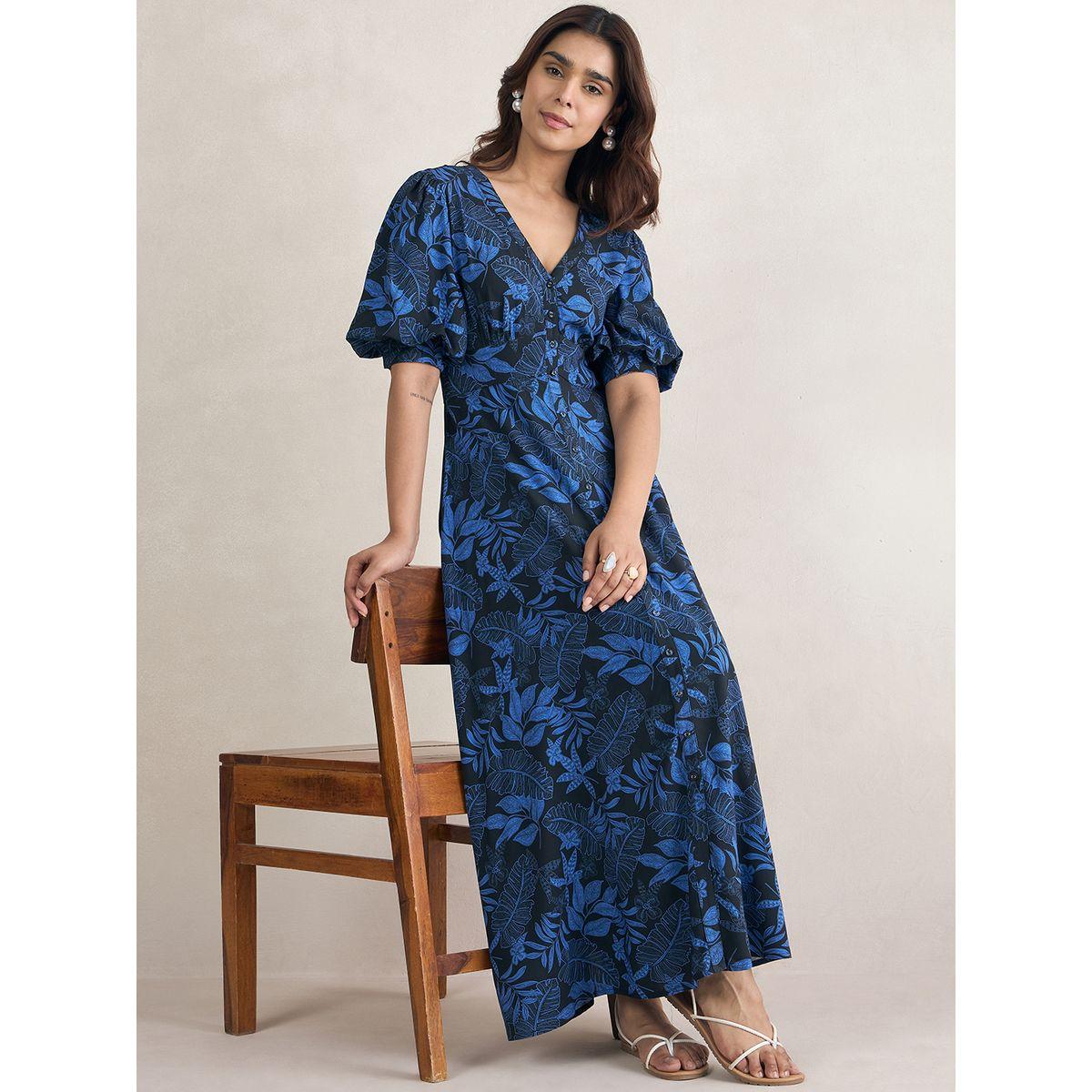 Femmella X Styli  Tropical Print Button Down Maxi Dress-women-clothing-dresses-image-6
