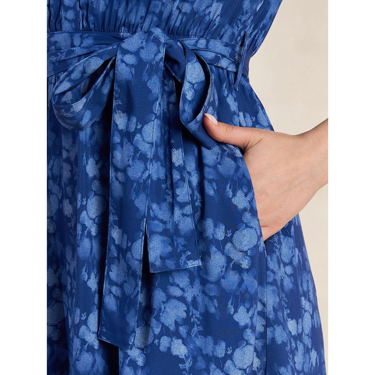 فستان ميدي مطبع بزهور مع حزام خصر فِميلا × ستايلي-women-clothing-dresses-image-7