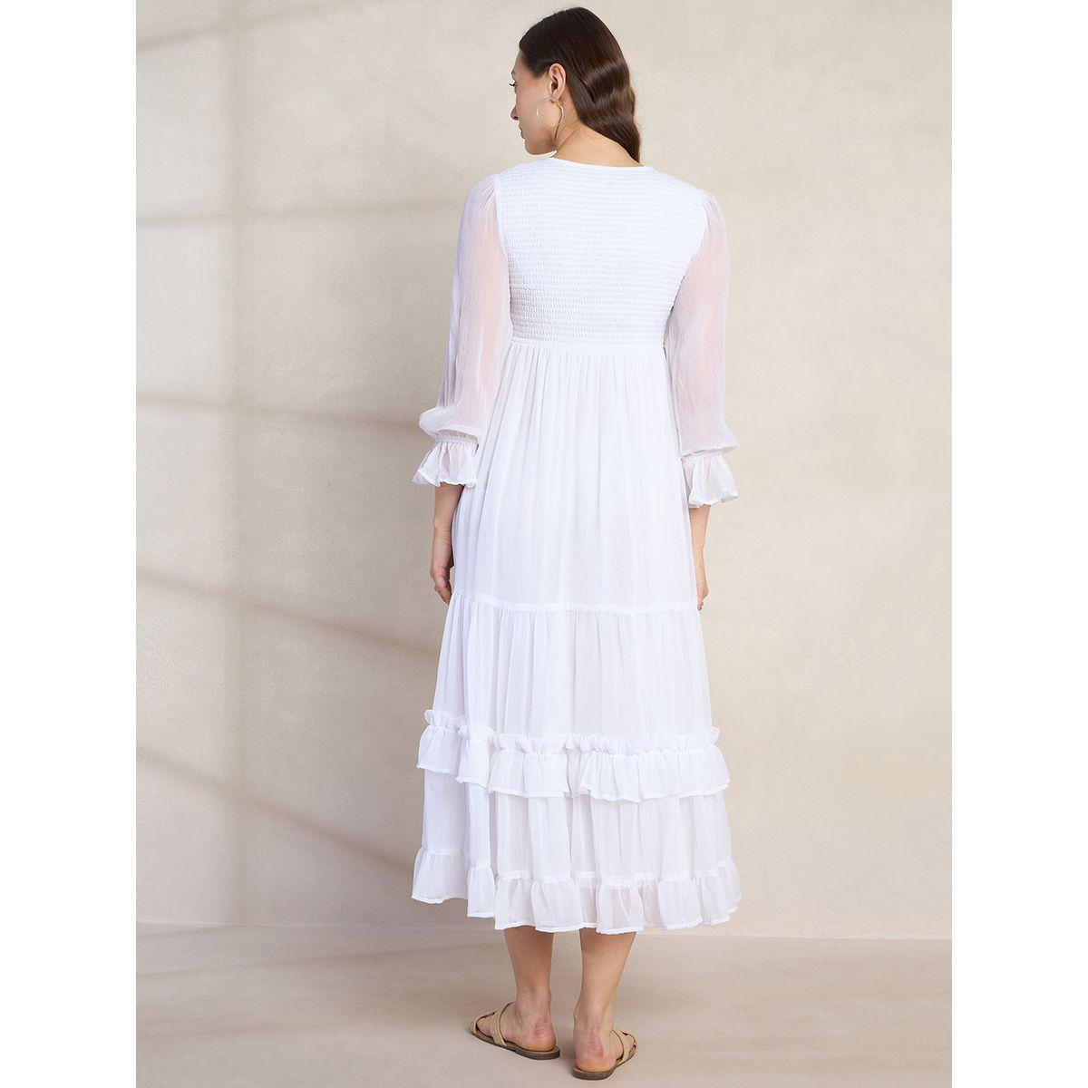 Femmella X Styli  Ruffled Smocking Tiered Maxi Dress-women-clothing-dresses-image-4
