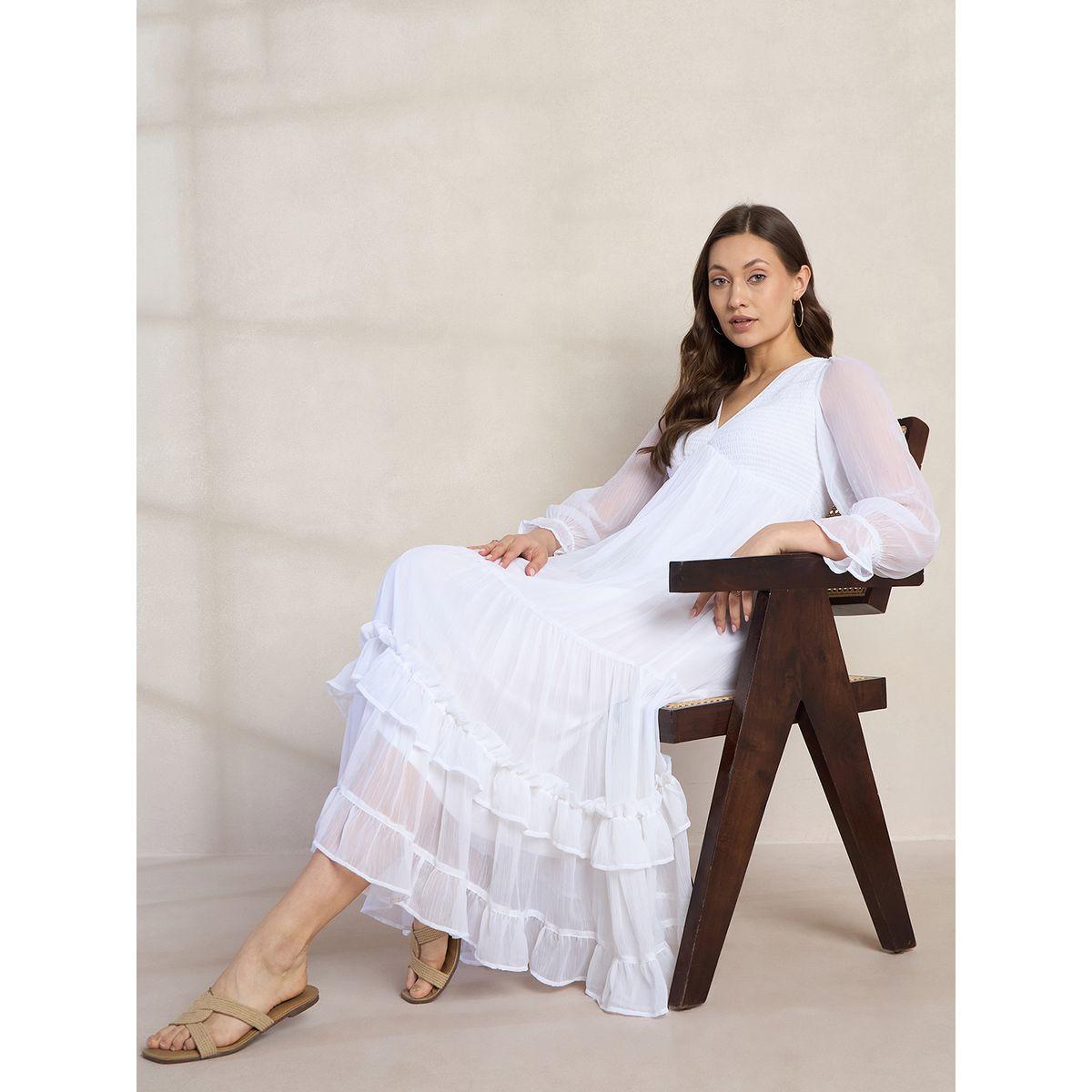 Femmella X Styli  Ruffled Smocking Tiered Maxi Dress-women-clothing-dresses-image-6