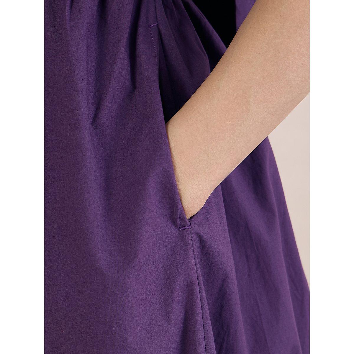 Femmella X Styli  Poplin Tie-Up Back Ruffled Sleeve Maxi Dress-women-clothing-dresses-image-3