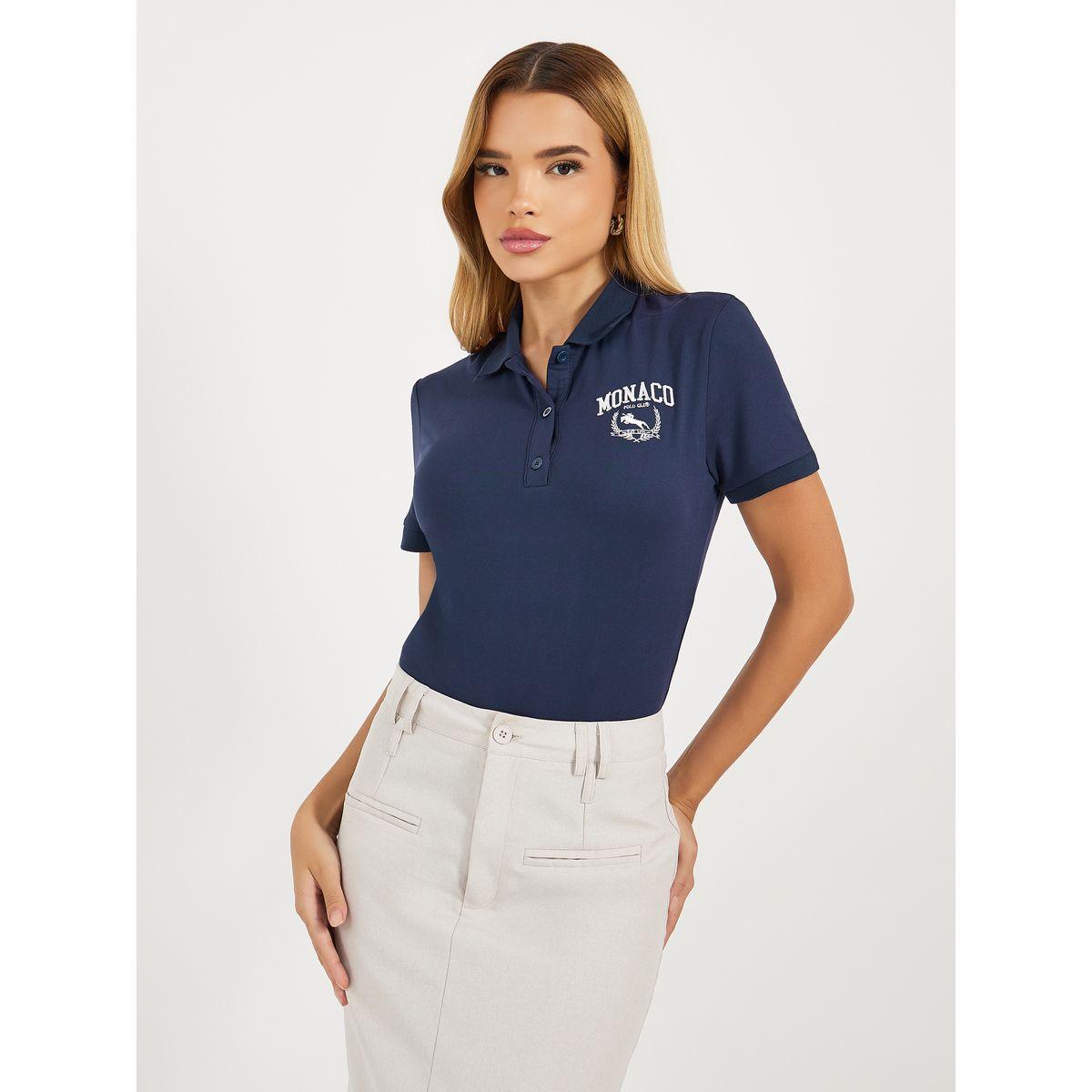Styli Embroidery Detail Polo Neck Knit Bodysuit-women-clothing-tshirts-image-3