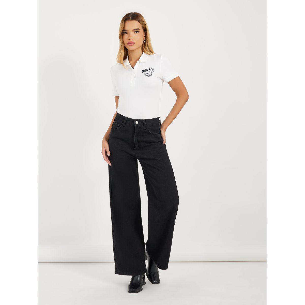Styli Embroidery Detail Polo Neck Knit Bodysuit-women-clothing-shirtsandblouses-blouses-image-2