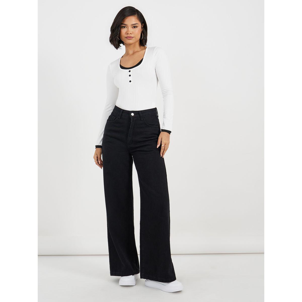 بودي سوت بياقة سكوب وتفاصيل مُتباينة-women-clothing-shirtsandblouses-blouses-image-2