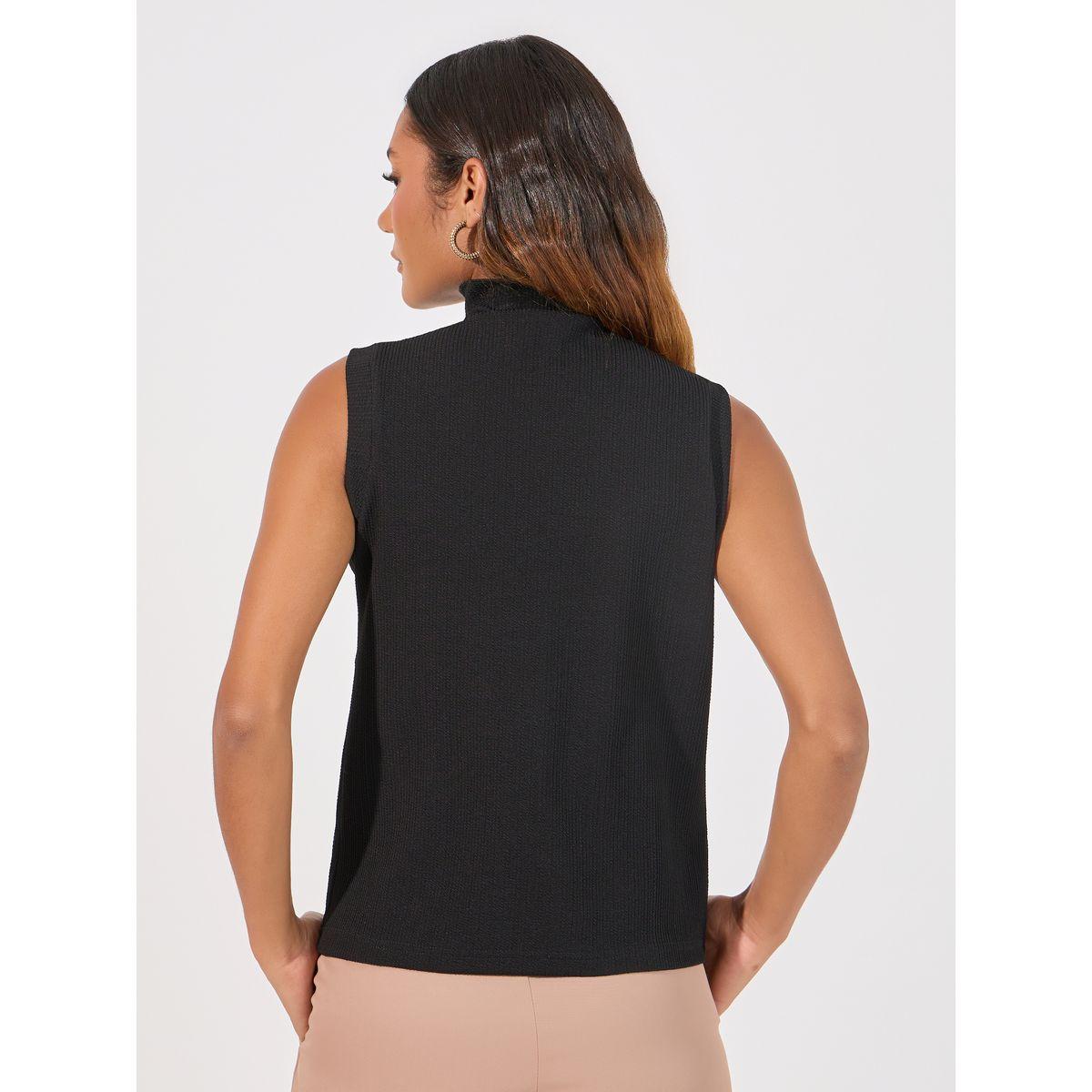 Styli Textured Knit Top with Turtle Neck-women-clothing-shirtsandblouses-blouses-image-4