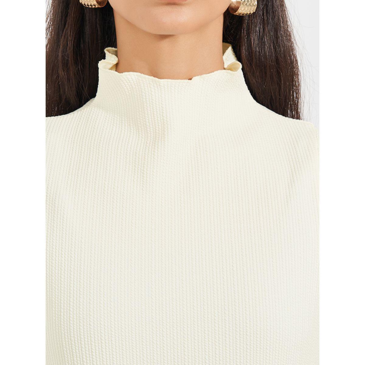 Styli Textured Knit Top with Turtle Neck-women-clothing-shirtsandblouses-blouses-image-4