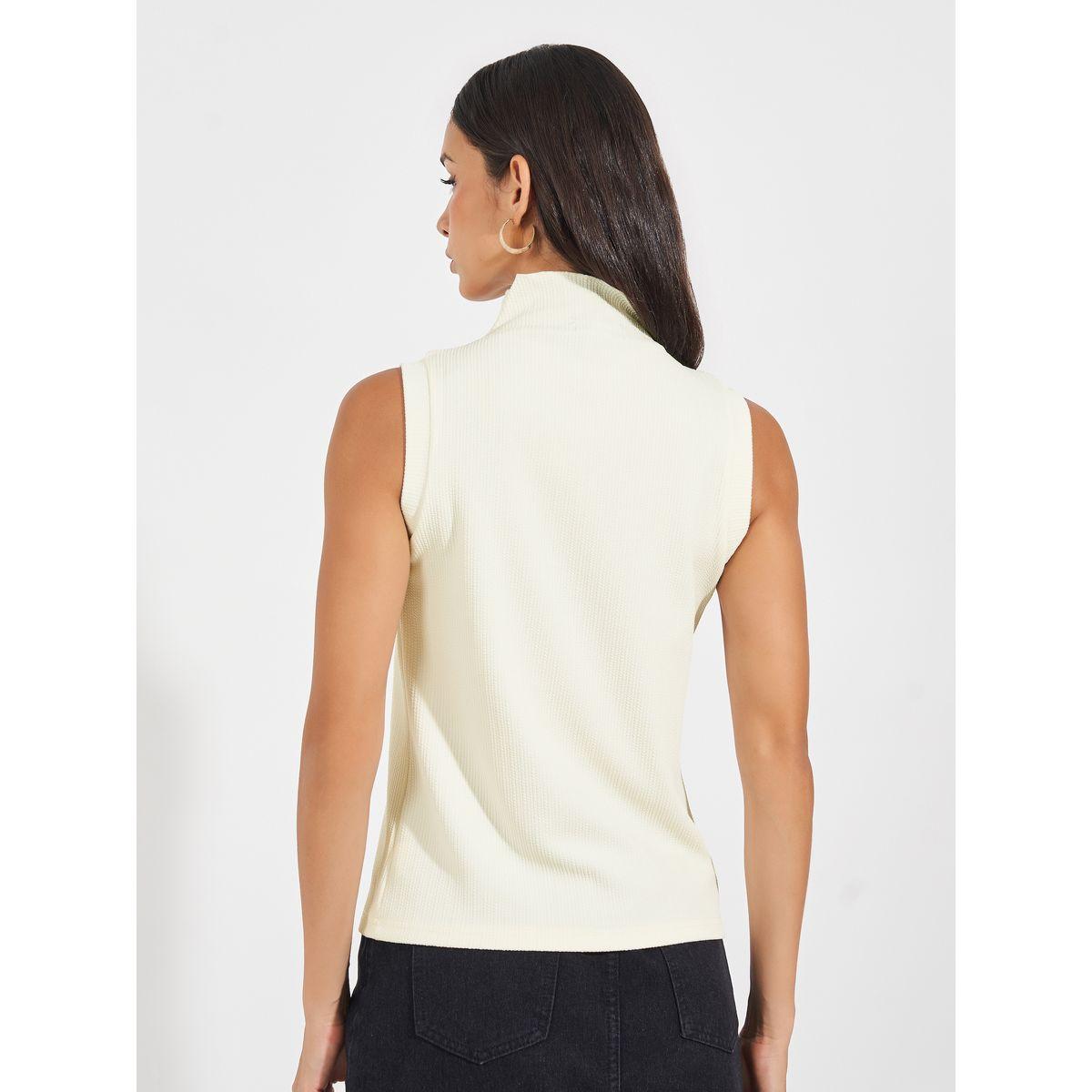 بلوزة محبوكة بتفاصيل بارزة الملمس وياقة عالية-women-clothing-shirtsandblouses-blouses-image-5