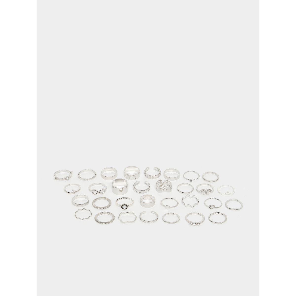 Styli Set of 30 - Assorted Embellished Rings-women-watchesandjewellery-jewellery-rings-image-1