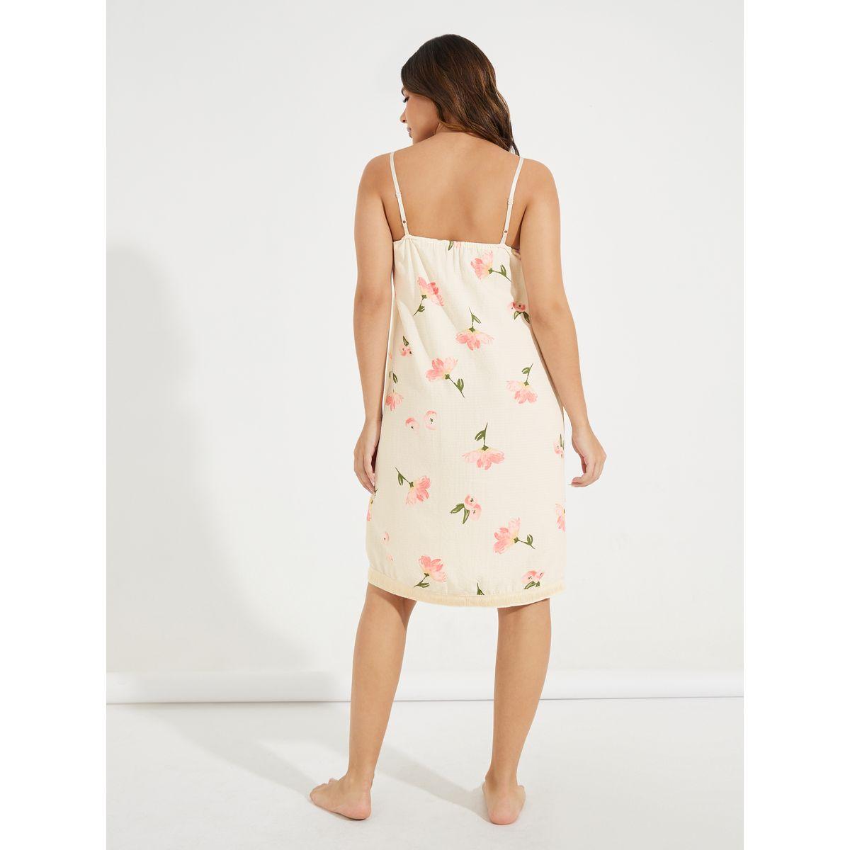 Styli Unwind Textured Floral Lace Trim Slip Dress-women-clothing-nightwear-nighties-image-4
