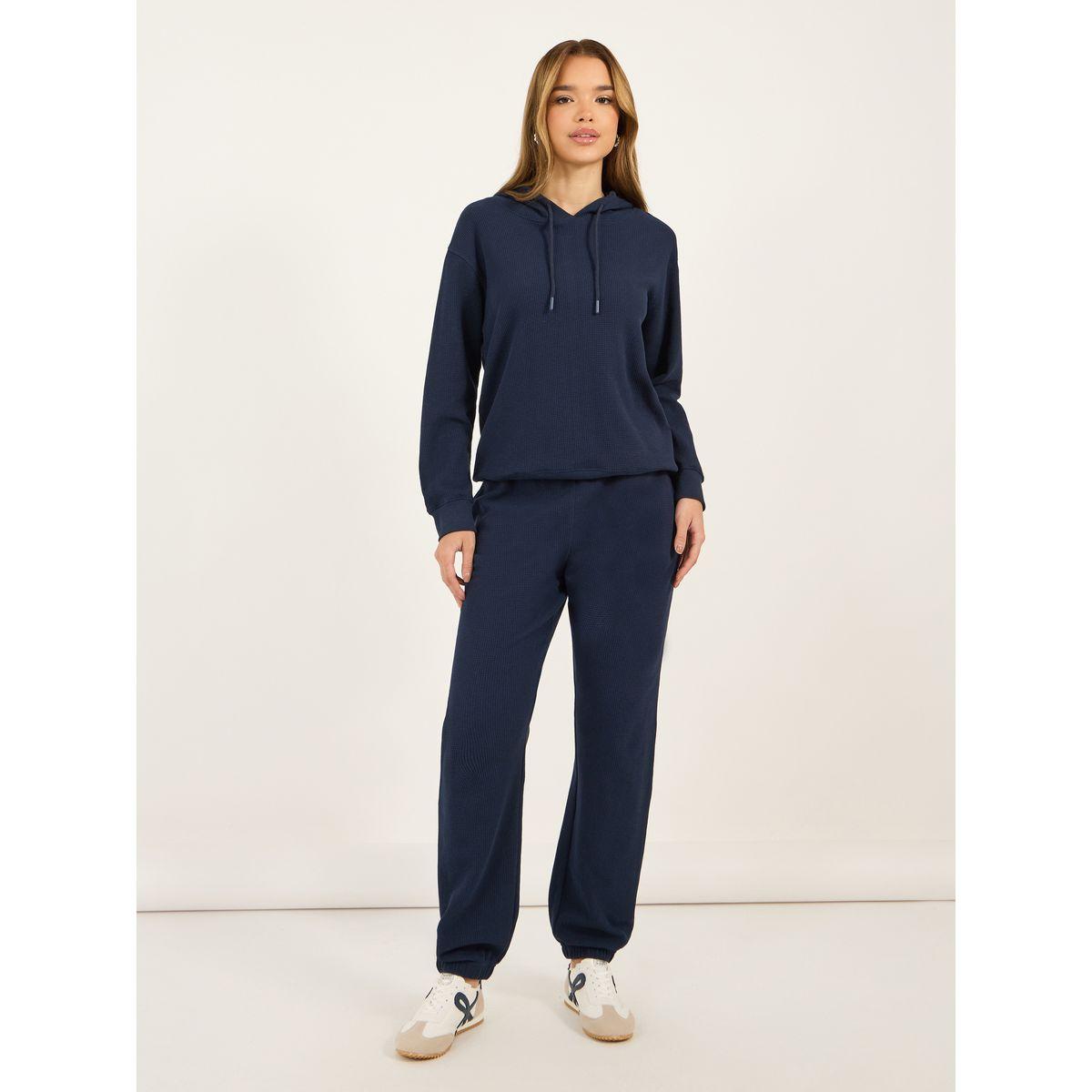 Styli Waffle Knit Hoodie and Cuffed Joggers Co-Ords-women-clothing-coordsets-image-1