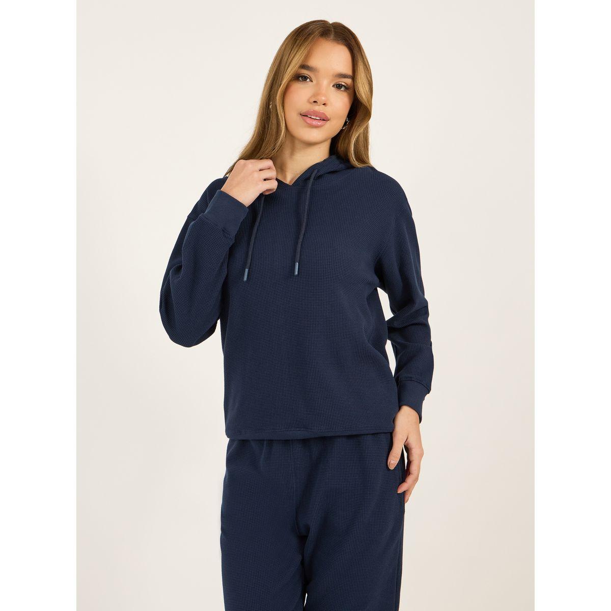 Styli Waffle Knit Hoodie and Cuffed Joggers Co-Ords-women-clothing-coordsets-image-2