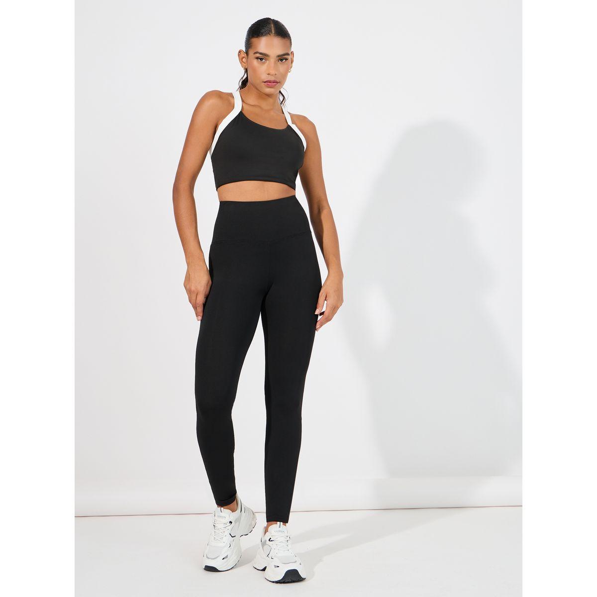 Styli Active Mesh & Stripe Ankle Detail Leggings-women-clothing-sportswearandactivewear-bottoms-image-1