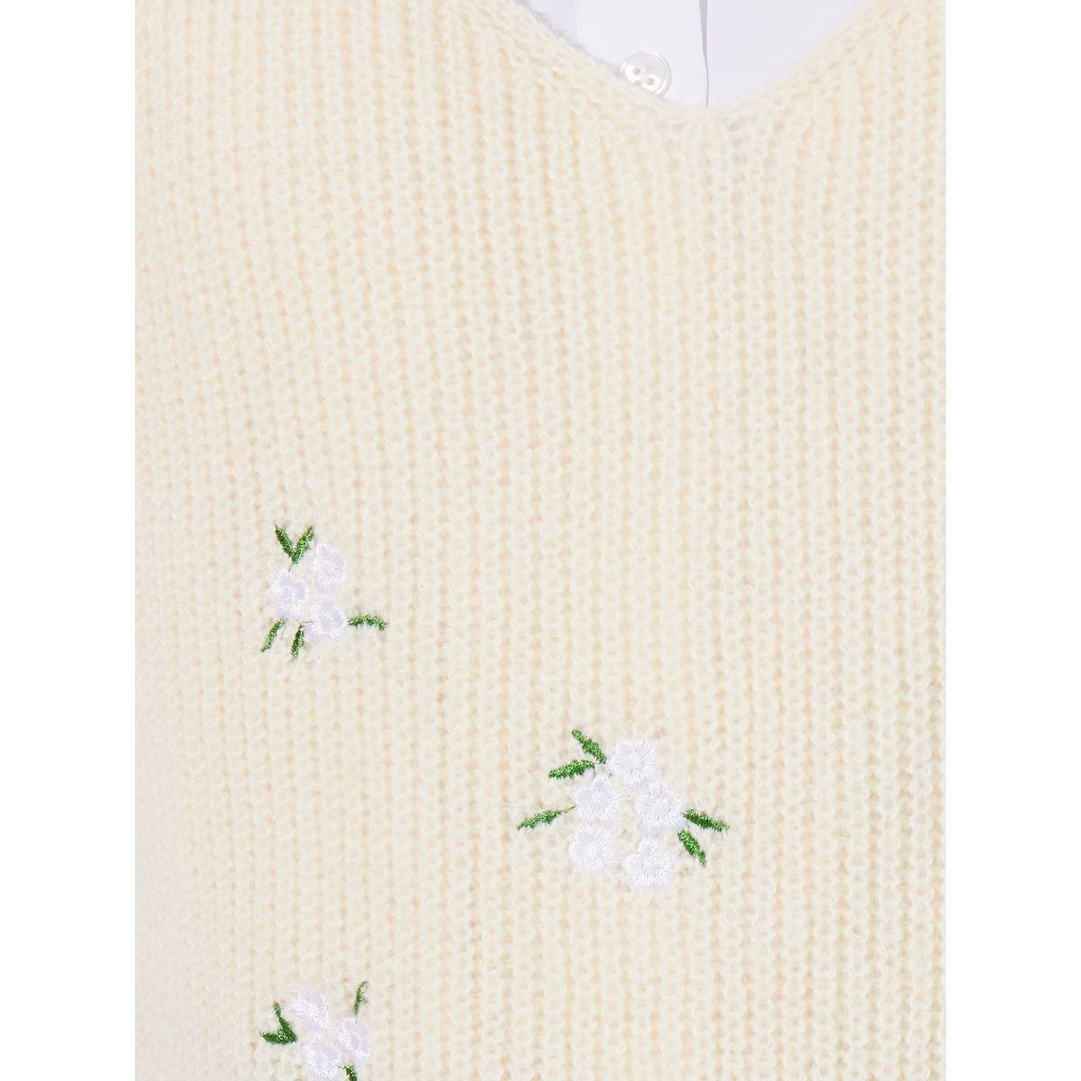 Styli Floral Pattern Flat Knit Top-women-clothing-shirtsandblouses-blouses-image-4