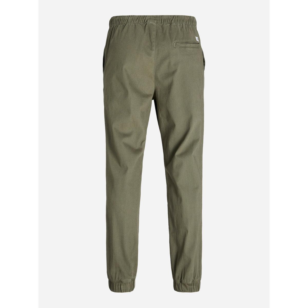 Jack & Jones Solid Cuffed Joggers with Drawstring-men-clothing-bottoms-joggers-image-2