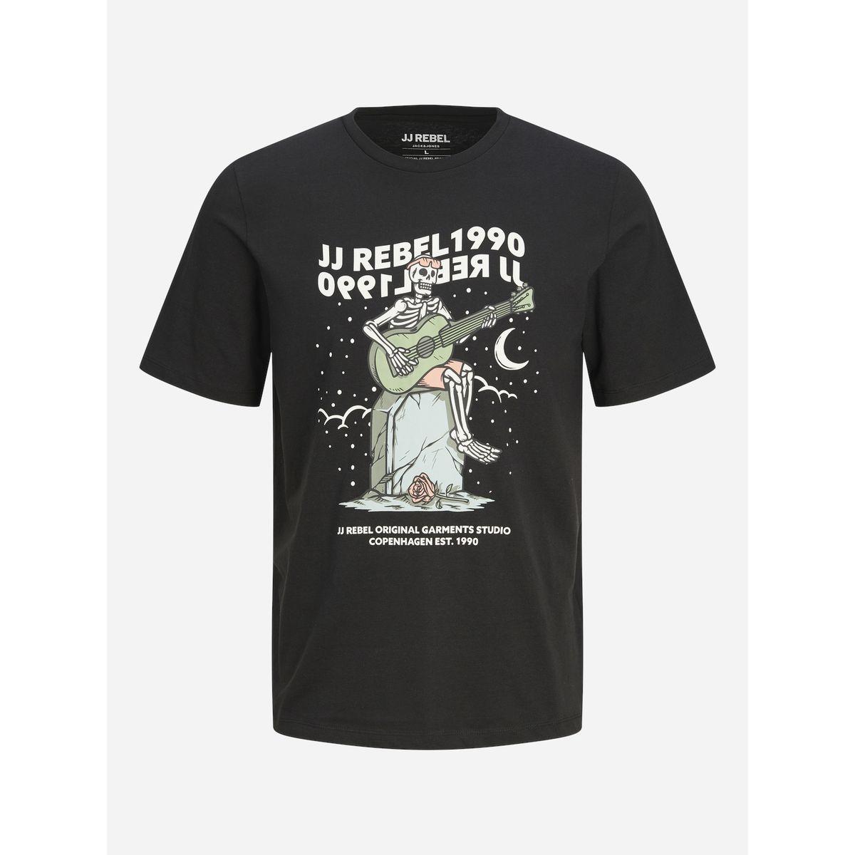 تيشيرت بياقة دائرية وطبعة جرافيك-men-clothing-tshirtsandpolos-tshirts-image-1