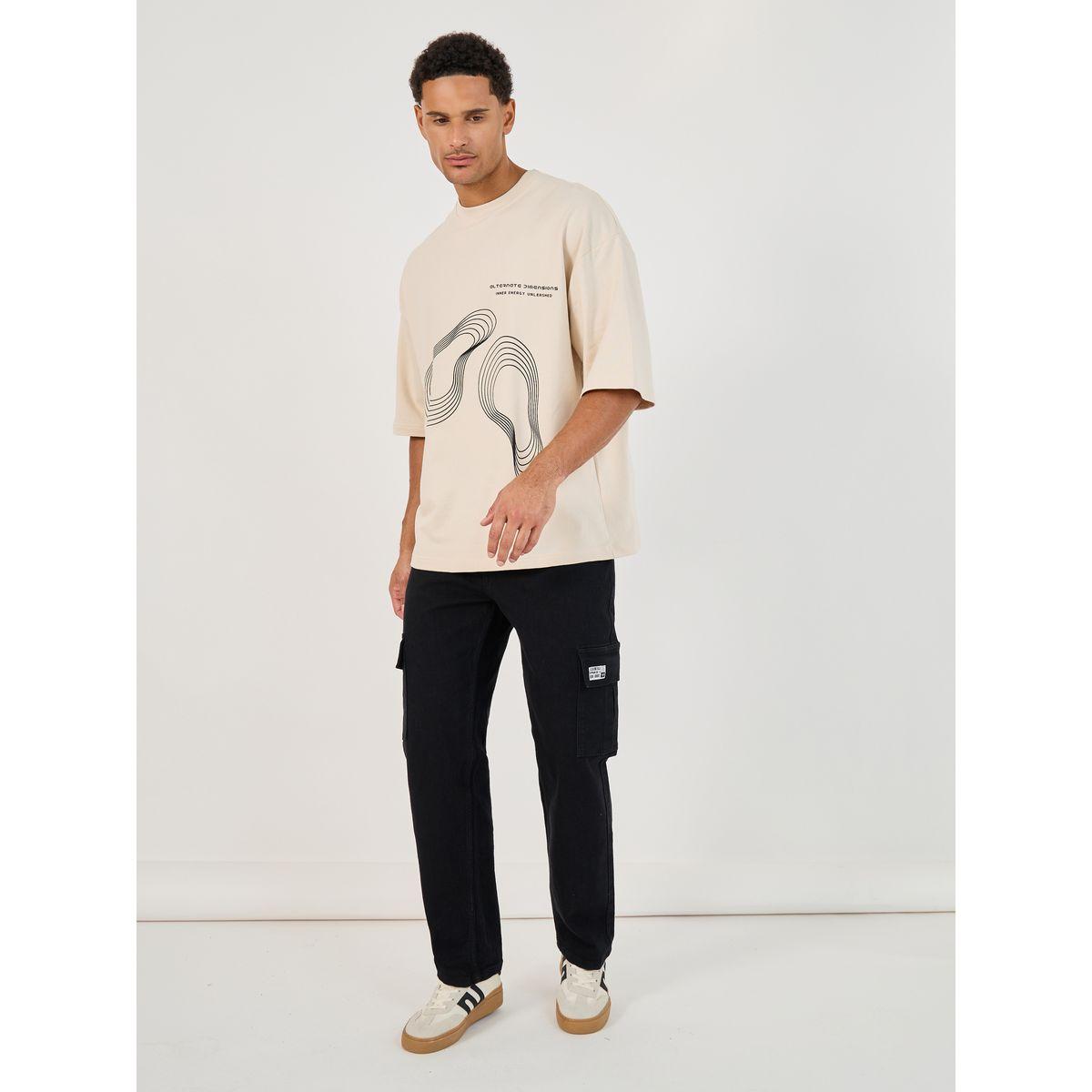 تيشيرت تيري بقصة بوكسي وطبعة جرافيك-men-clothing-tshirtsandpolos-tshirts-image-2