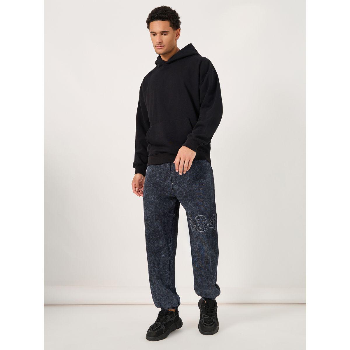 Styli Premium Acid Washed Oversized Terry Applique Joggers-men-clothing-bottoms-joggers-image-2