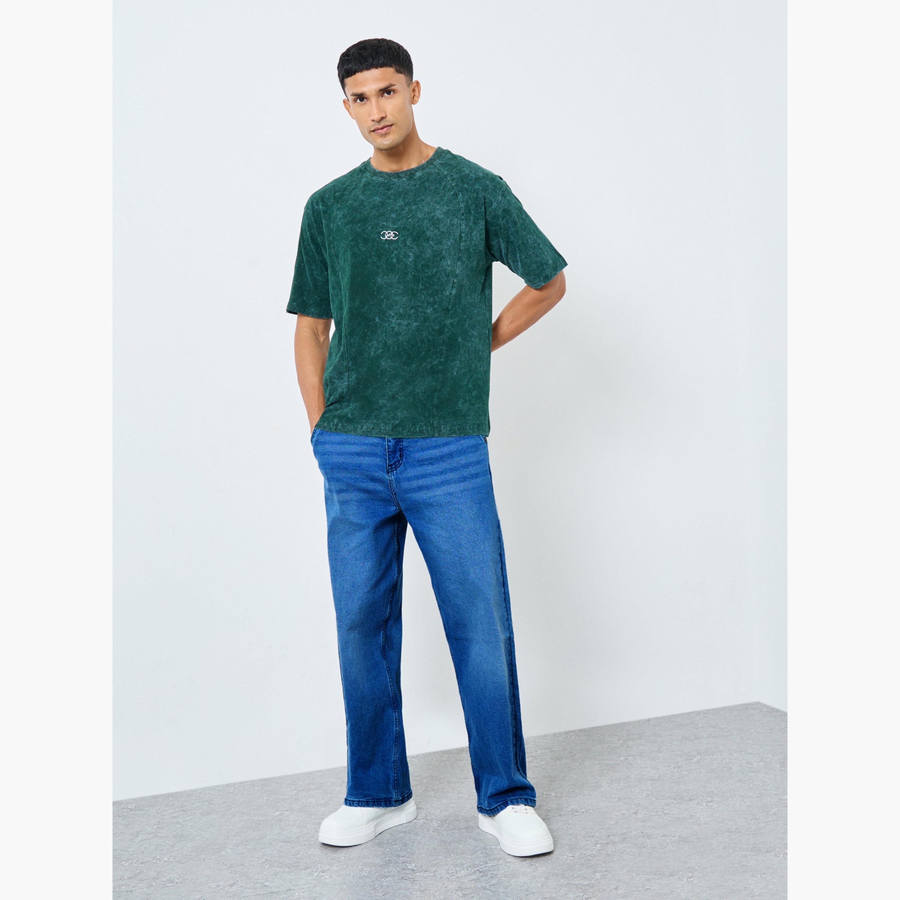 Styli Men Sew Panelled Acid Wash Jersey T-Shirt-men-clothing-tshirtsandpolos-tshirts-image-2