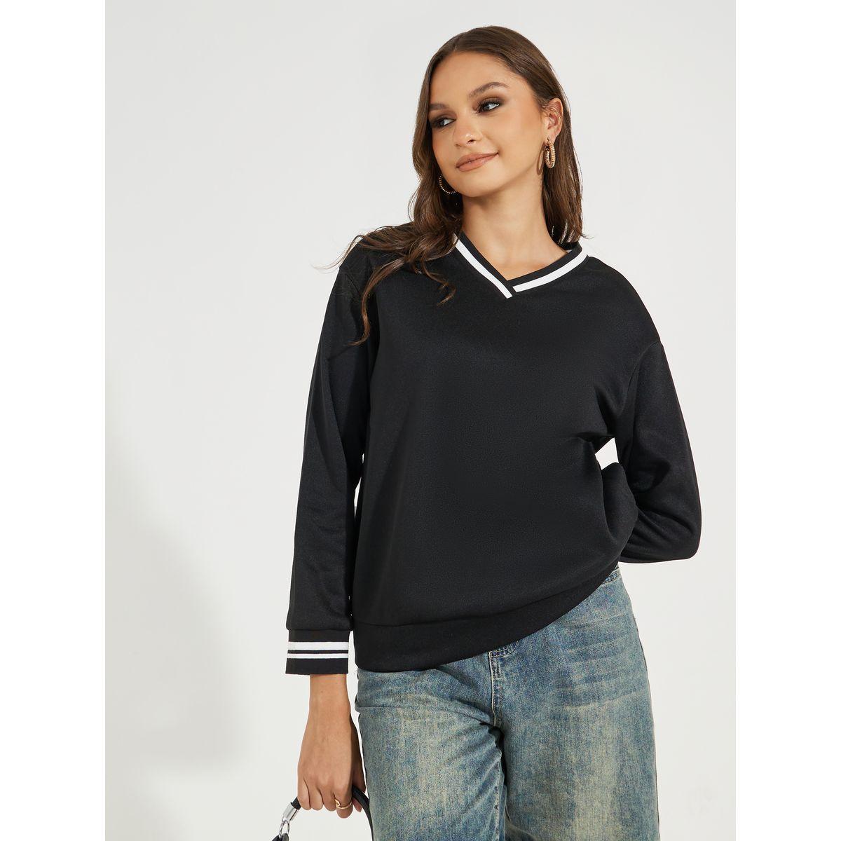 سويت شيرت بتفاصيل مضلعة مع أكتاف منخفضة-women-winterwear-hoodiesandsweatshirts-sweatshirts-image-3