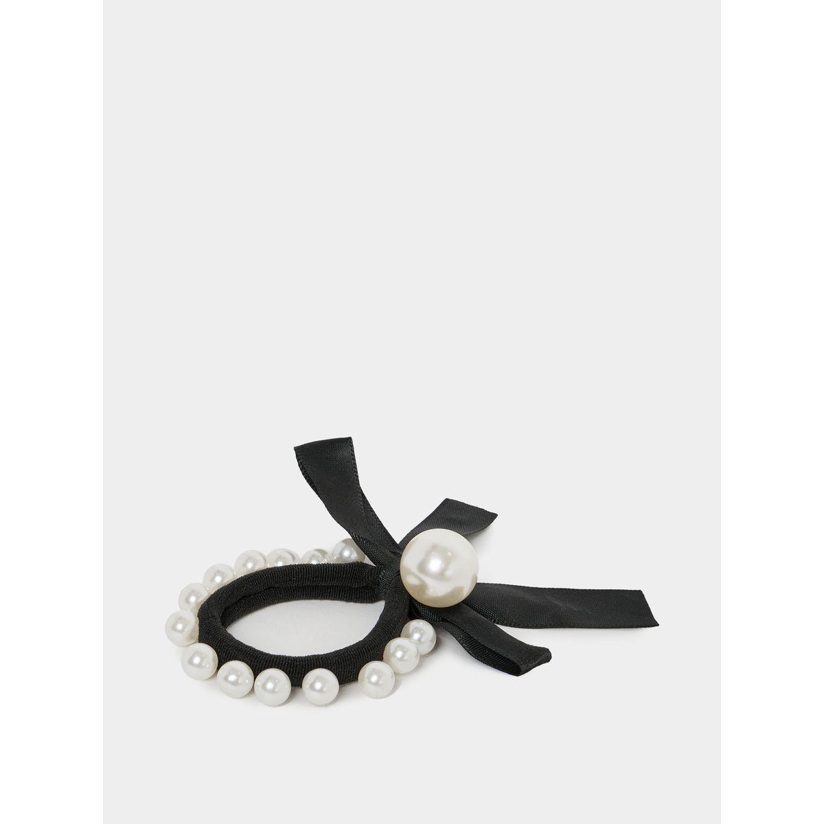 Styli Ribbon Big Pearl Hair Tie-women-hairaccessories-bands-image-2