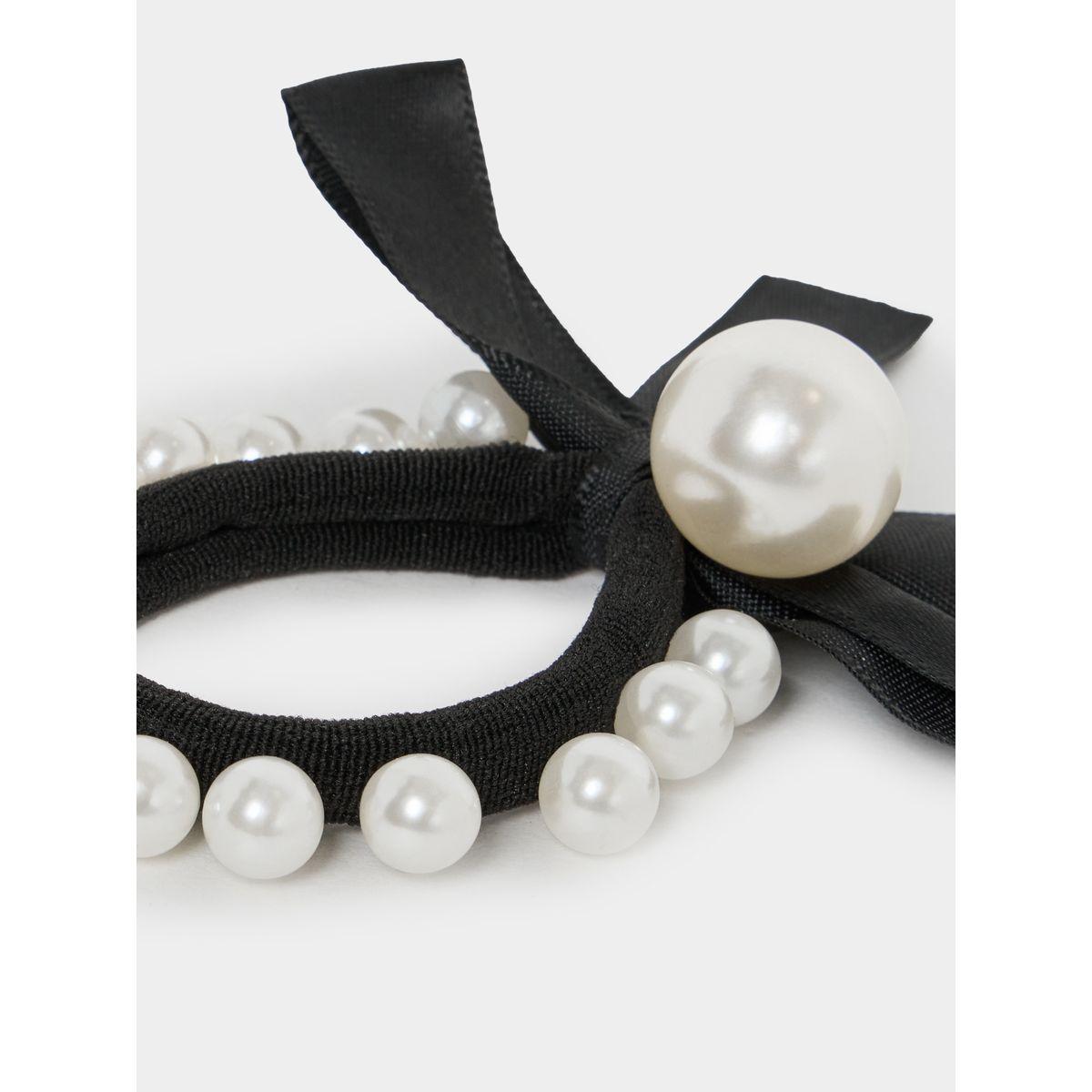 Styli Ribbon Big Pearl Hair Tie-women-hairaccessories-bands-image-3