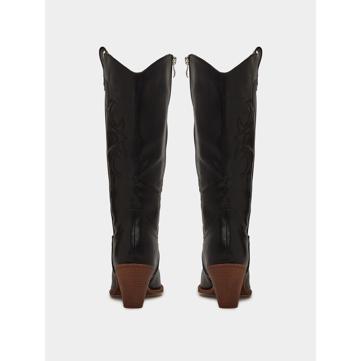 Styli Embroidered Detail Cowboy Boots-women-shoes-boots-image-5