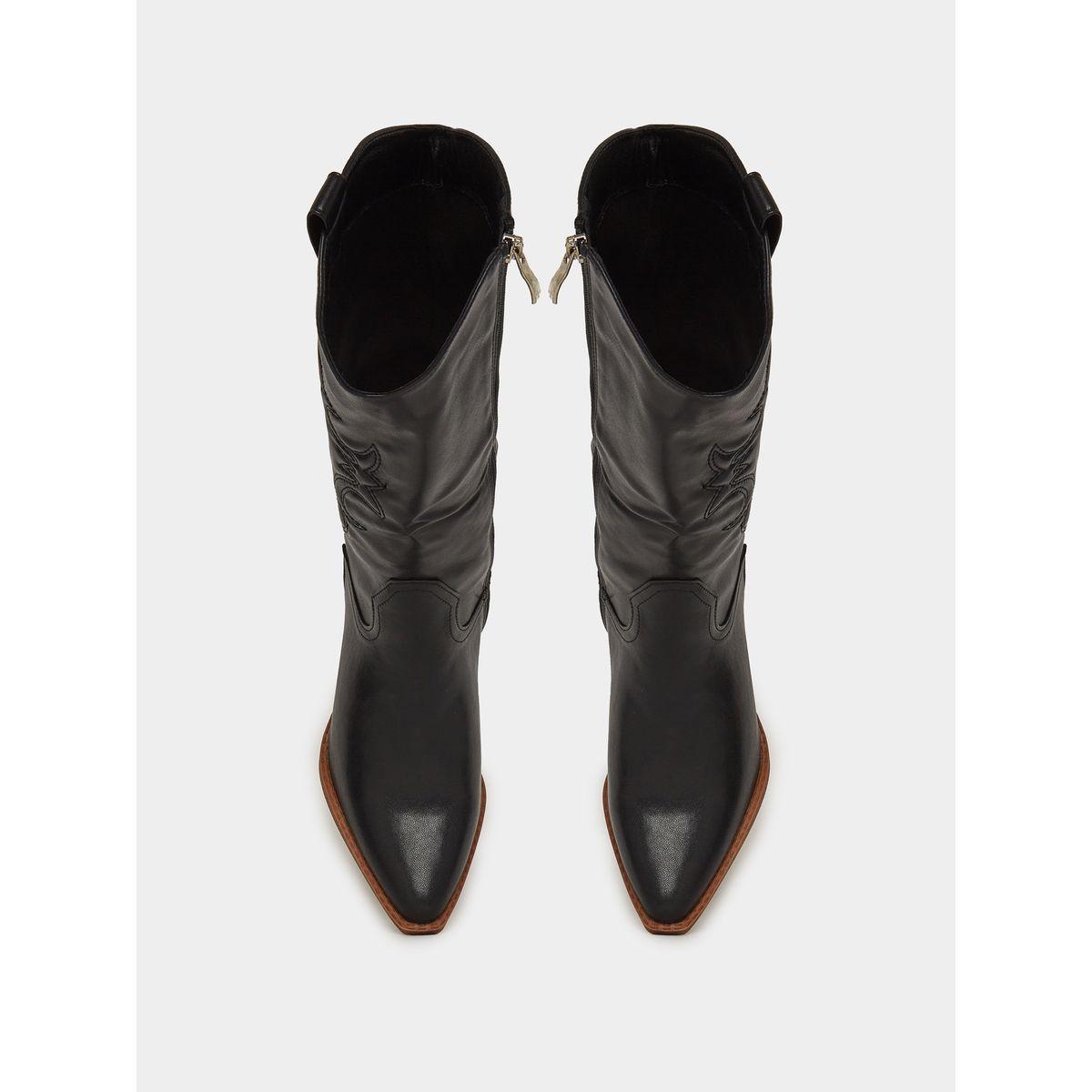 Styli Embroidered Detail Cowboy Boots-women-shoes-boots-image-6