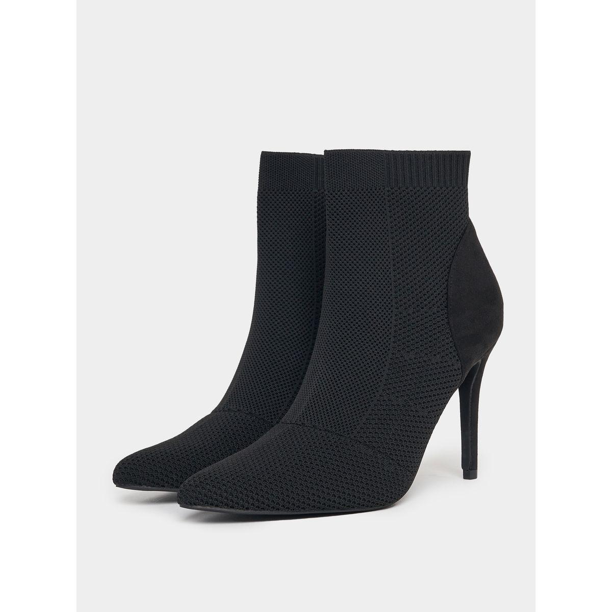 Styli Pointed Toe Knit High Heel Boots-women-shoes-boots-image-2
