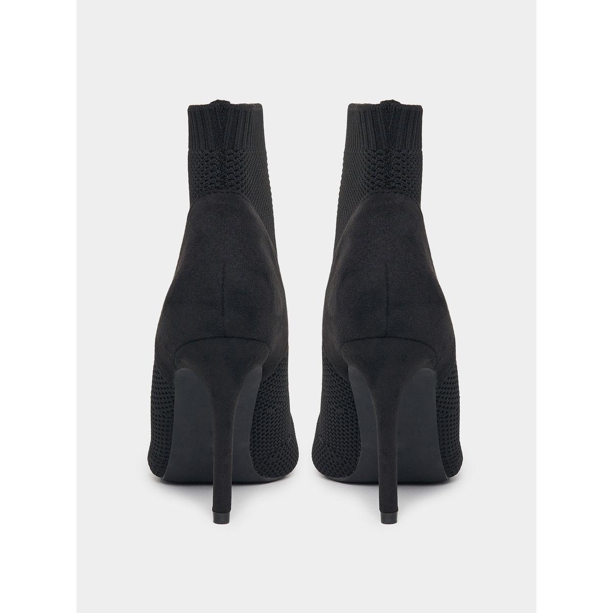 Styli Pointed Toe Knit High Heel Boots-women-shoes-boots-image-4