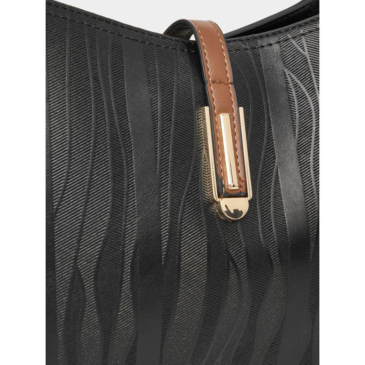 Styli Textured Tote Bag with Detachable Strap-women-bagsandwallets-handbags-image-6