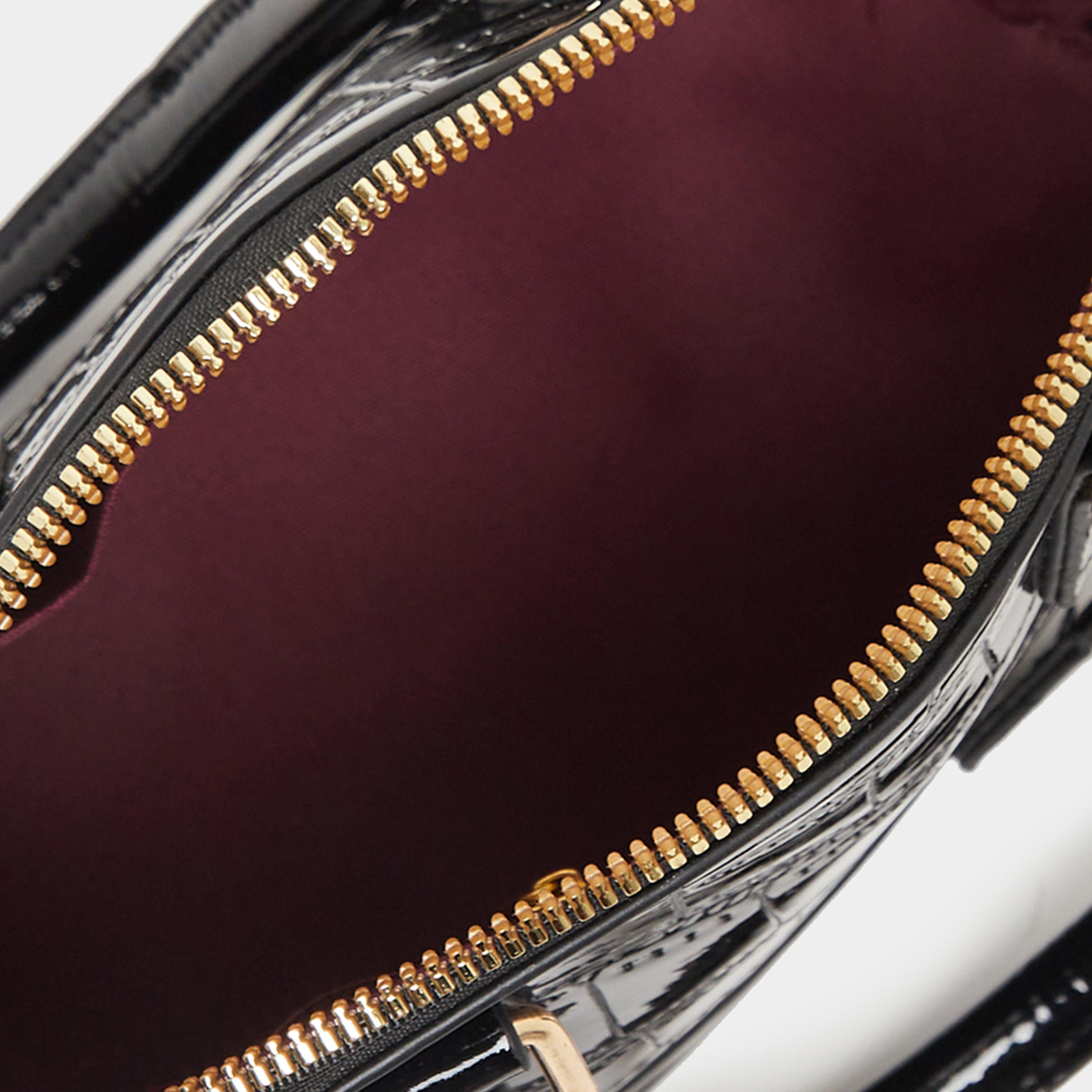 Styli Patent Look Textured Handbag-women-bagsandwallets-handbags-image-6