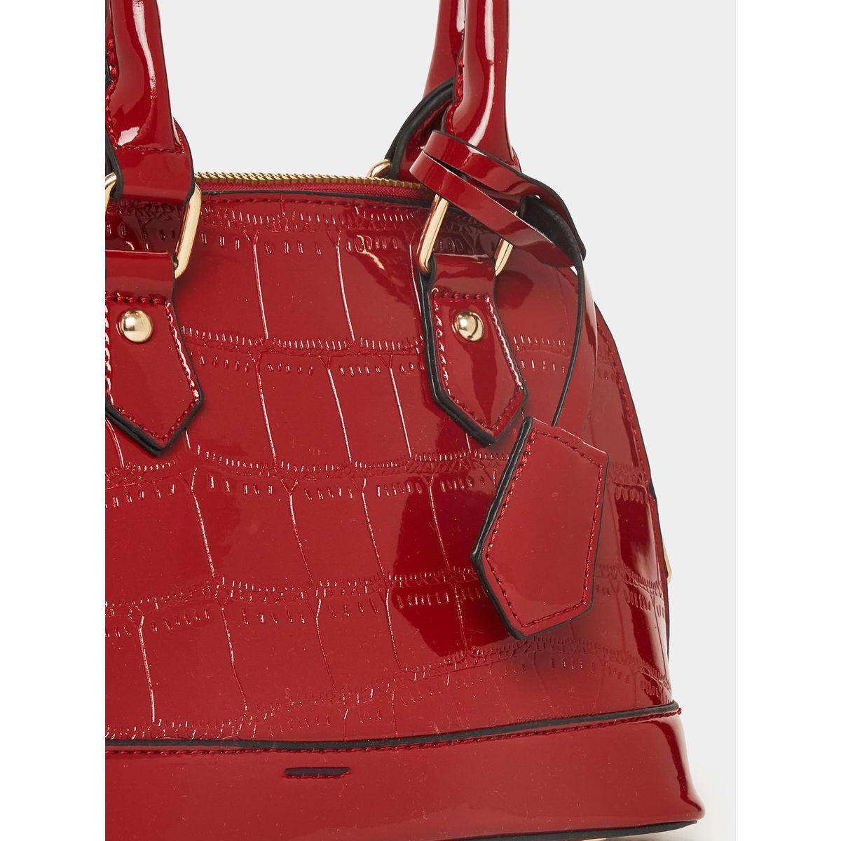 Styli Patent Design Textured Handbag-women-bagsandwallets-handbags-image-3