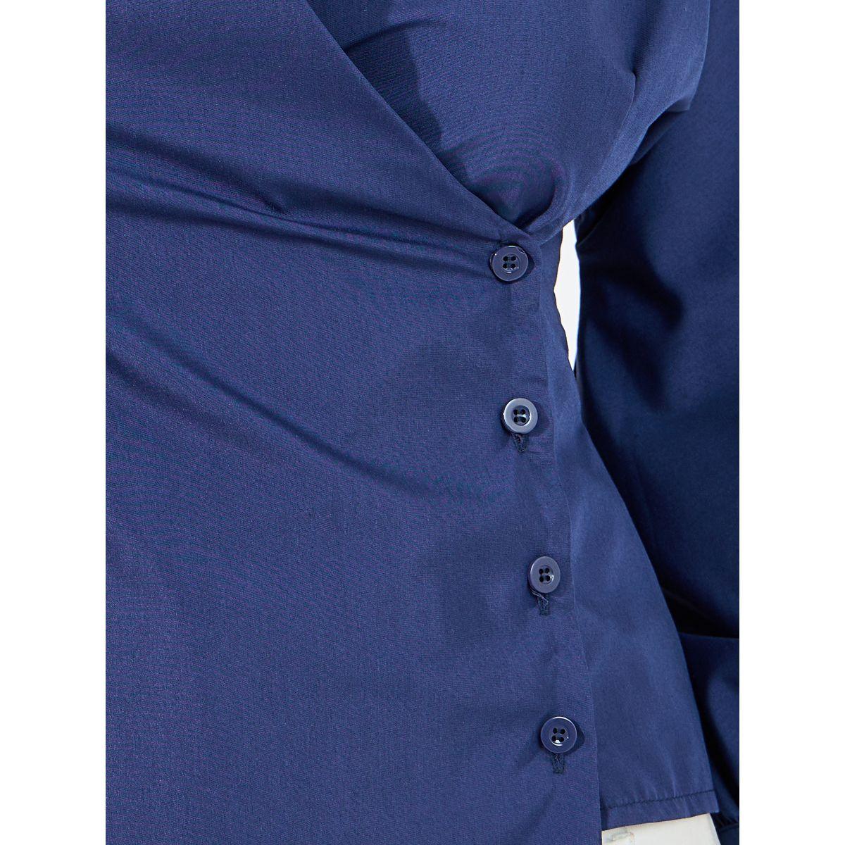 Styli Asymmetric Hem Collared Wrap Top-women-clothing-shirtsandblouses-blouses-image-3