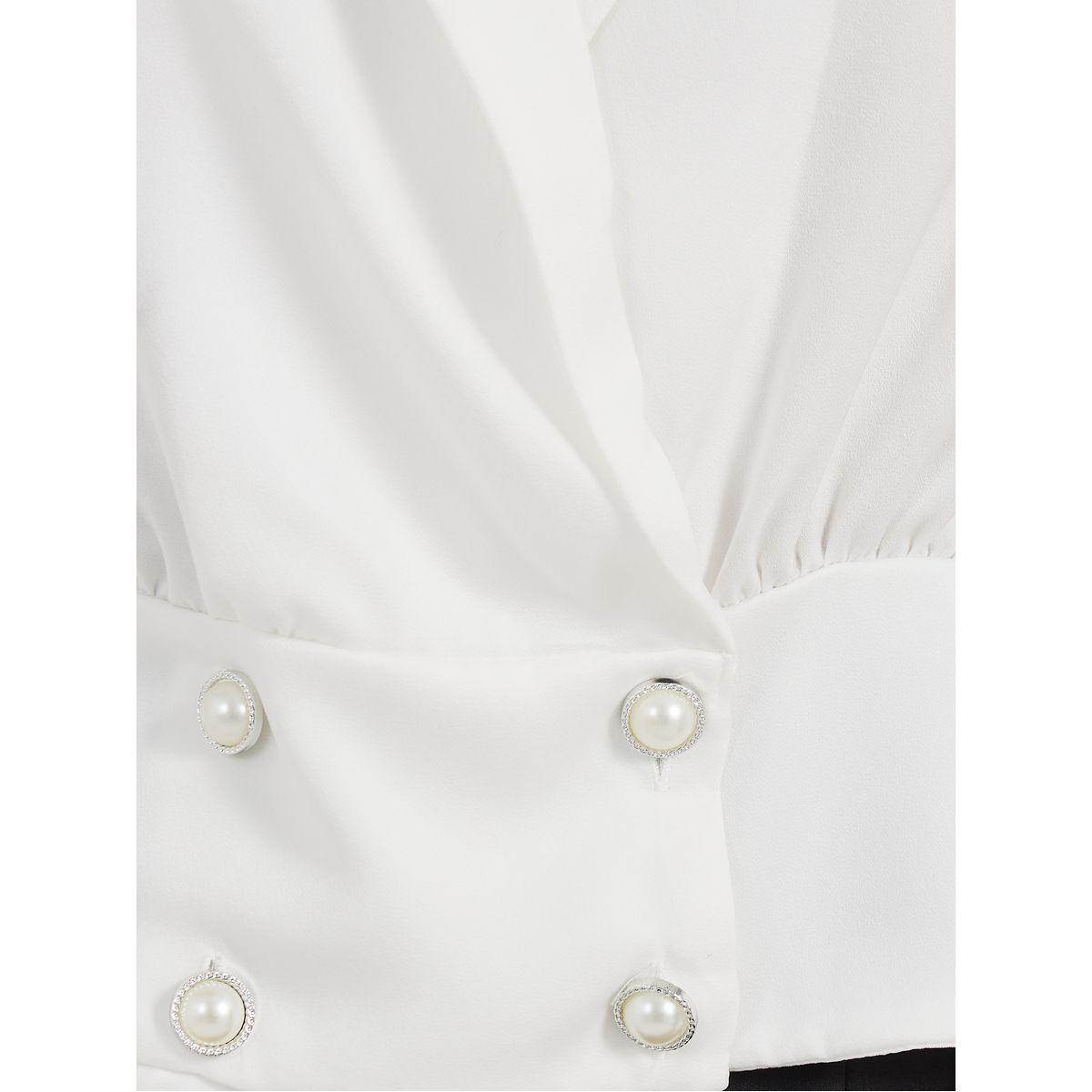 بلوزة بنمط لف وياقة بشق مع أزرار-women-clothing-shirtsandblouses-blouses-image-3