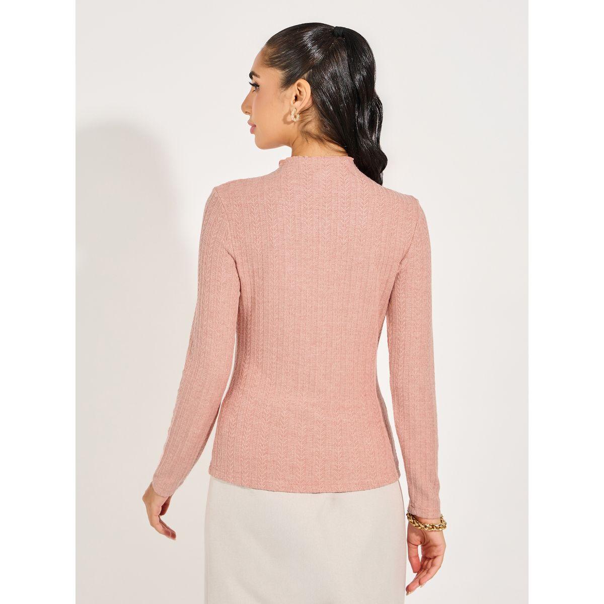 Styli Textured Full Sleeve Knit Top-women-clothing-shirtsandblouses-blouses-image-5