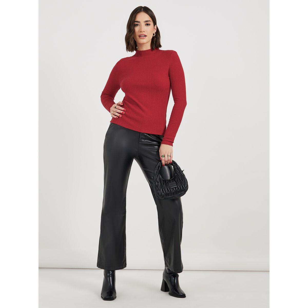 Styli Textured Full Sleeve Knit Top-women-clothing-shirtsandblouses-blouses-image-2