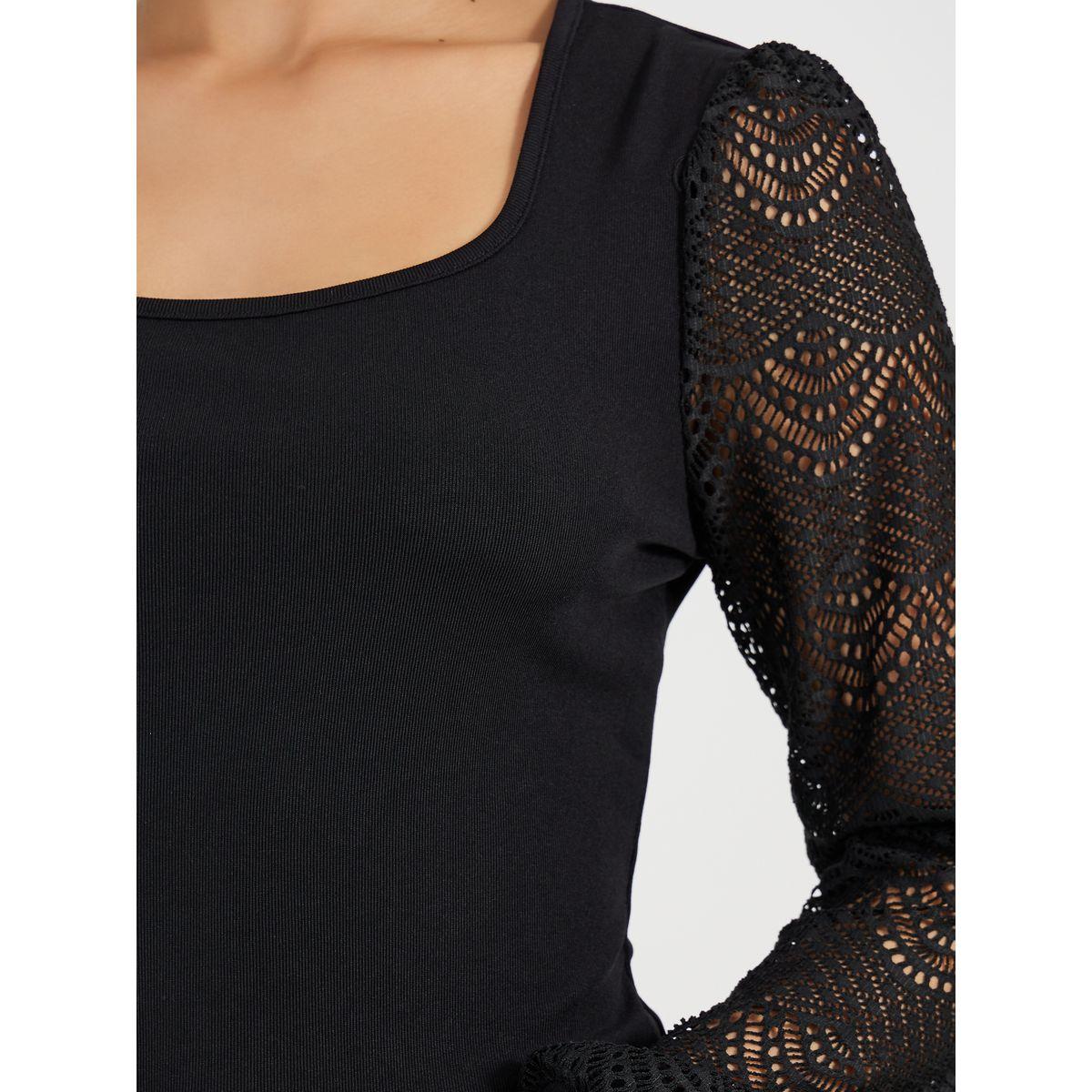 Styli Lace Insert Knit Top-women-clothing-shirtsandblouses-blouses-image-4