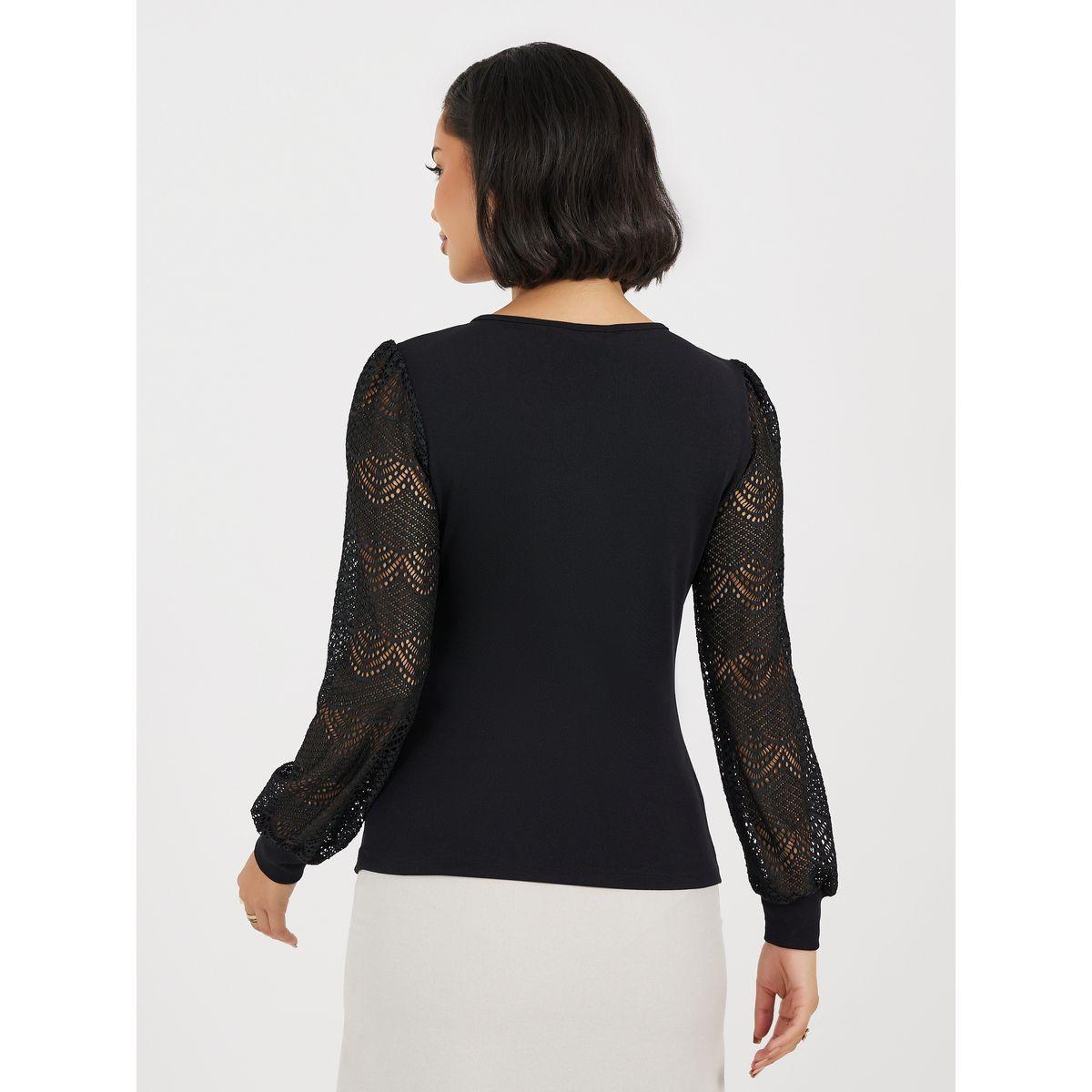 Styli Lace Insert Knit Top-women-clothing-shirtsandblouses-blouses-image-5