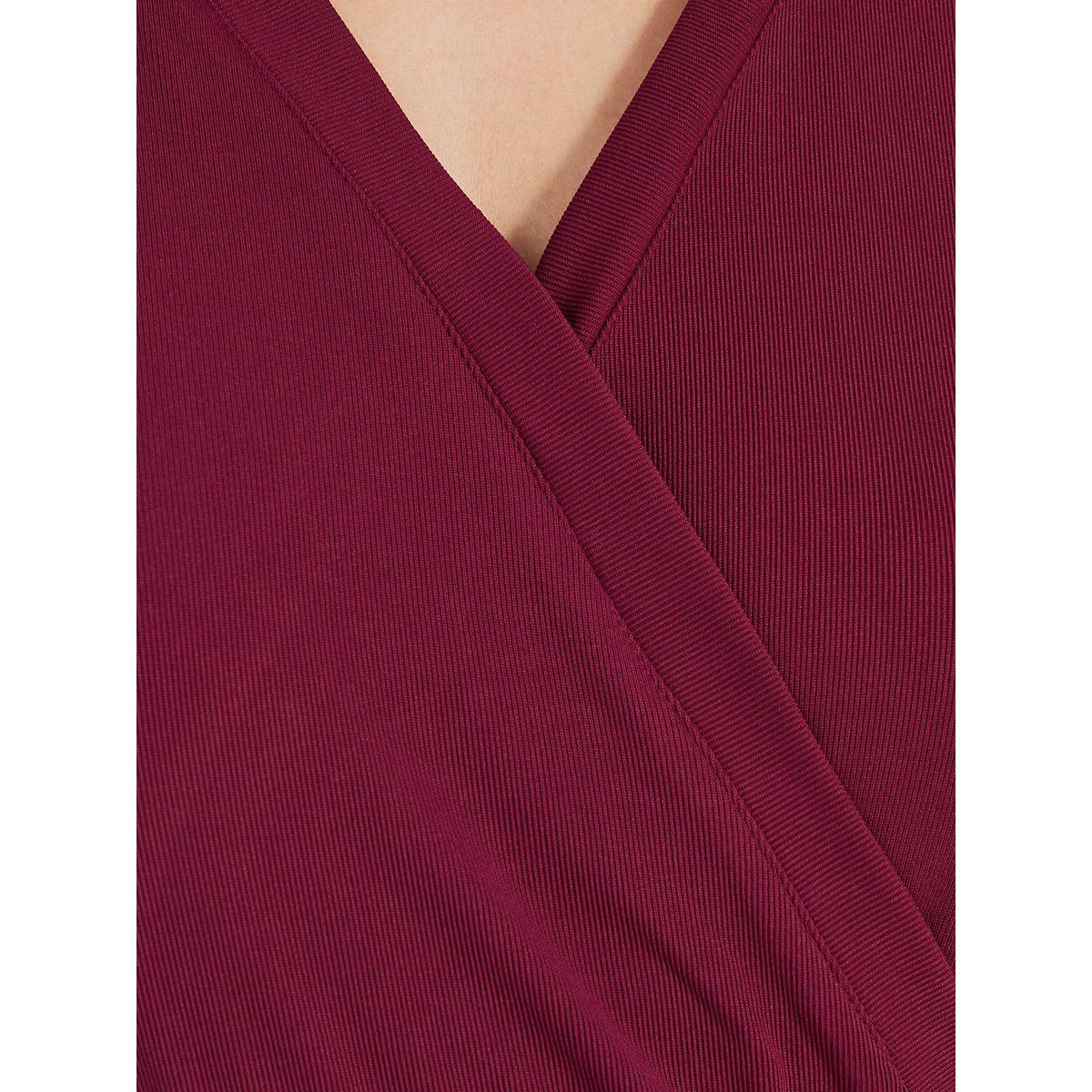 Styli Overlap V Neck Knit Wrap Top with Flared Sleeves-women-clothing-shirtsandblouses-blouses-image-3