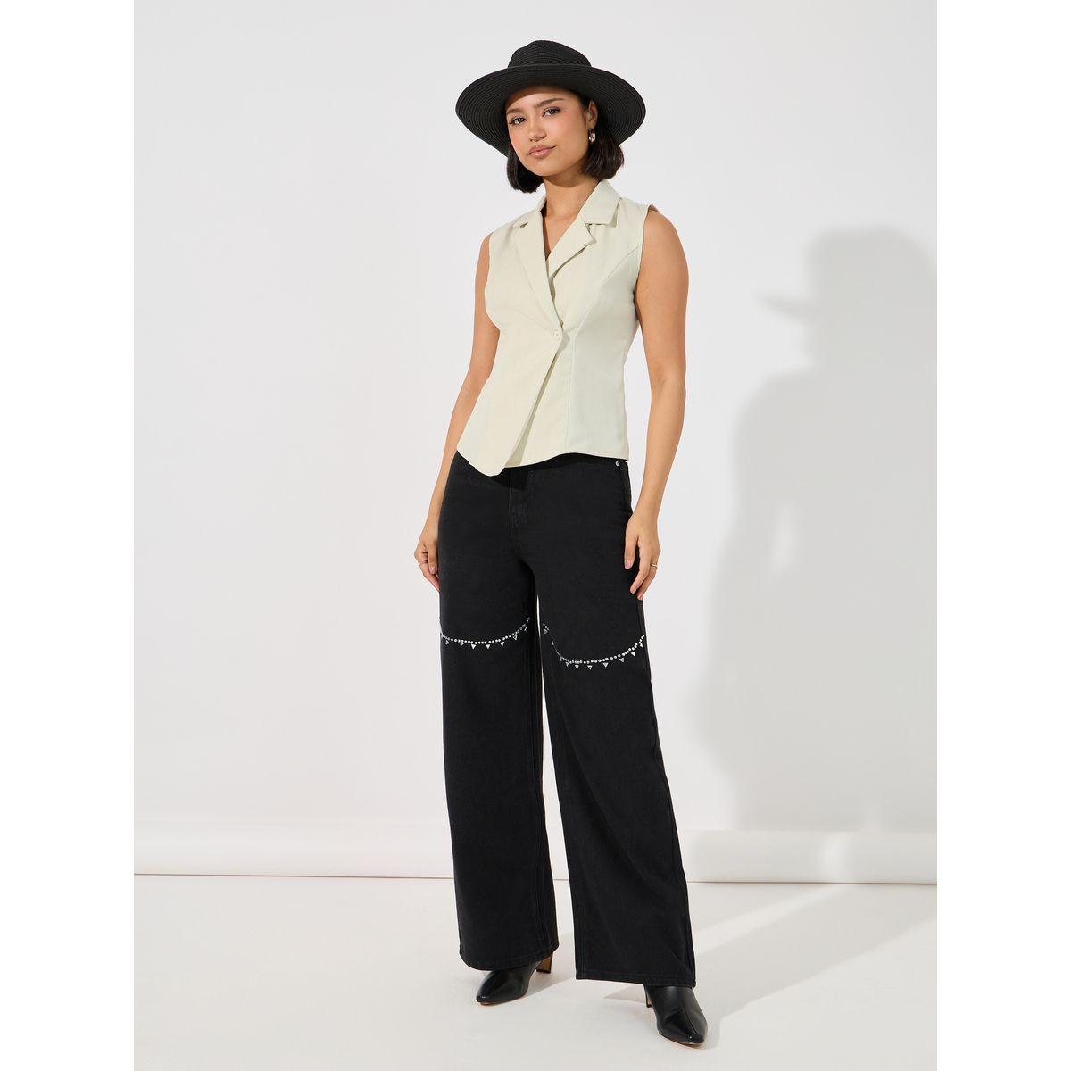 Styli  Sleeveless Wrap Top with Notch Collar-women-clothing-shirtsandblouses-blouses-image-2