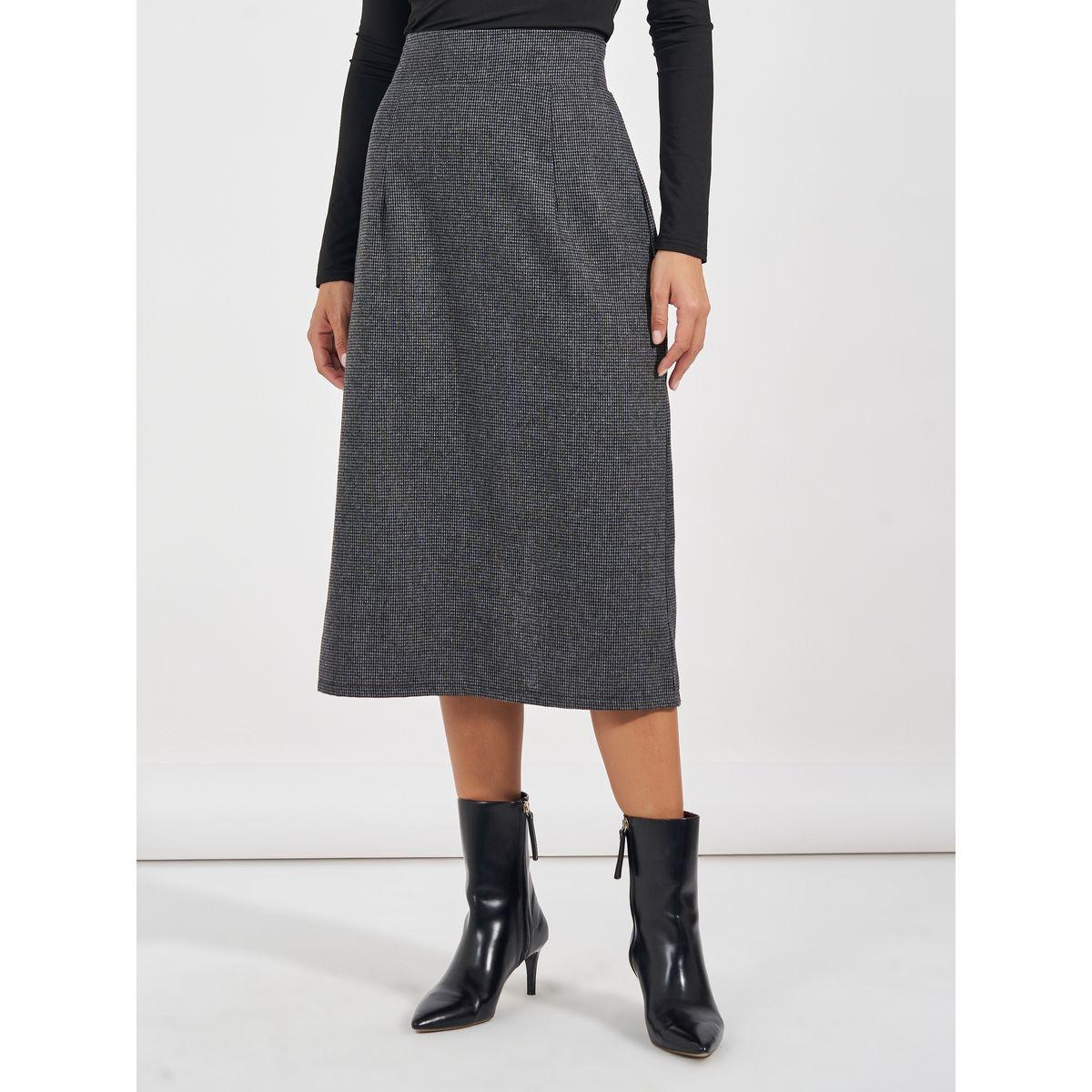 Styli High Rise Textured Midi Skirt-women-clothing-bottoms-skirts-image-2