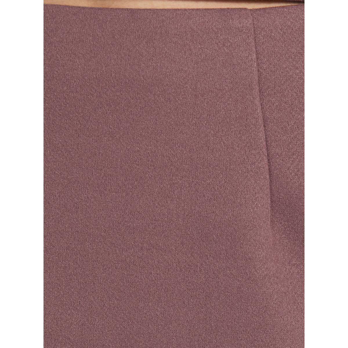 Styli Solid Midi Skirt with Zip Closure-women-clothing-skirts-image-3