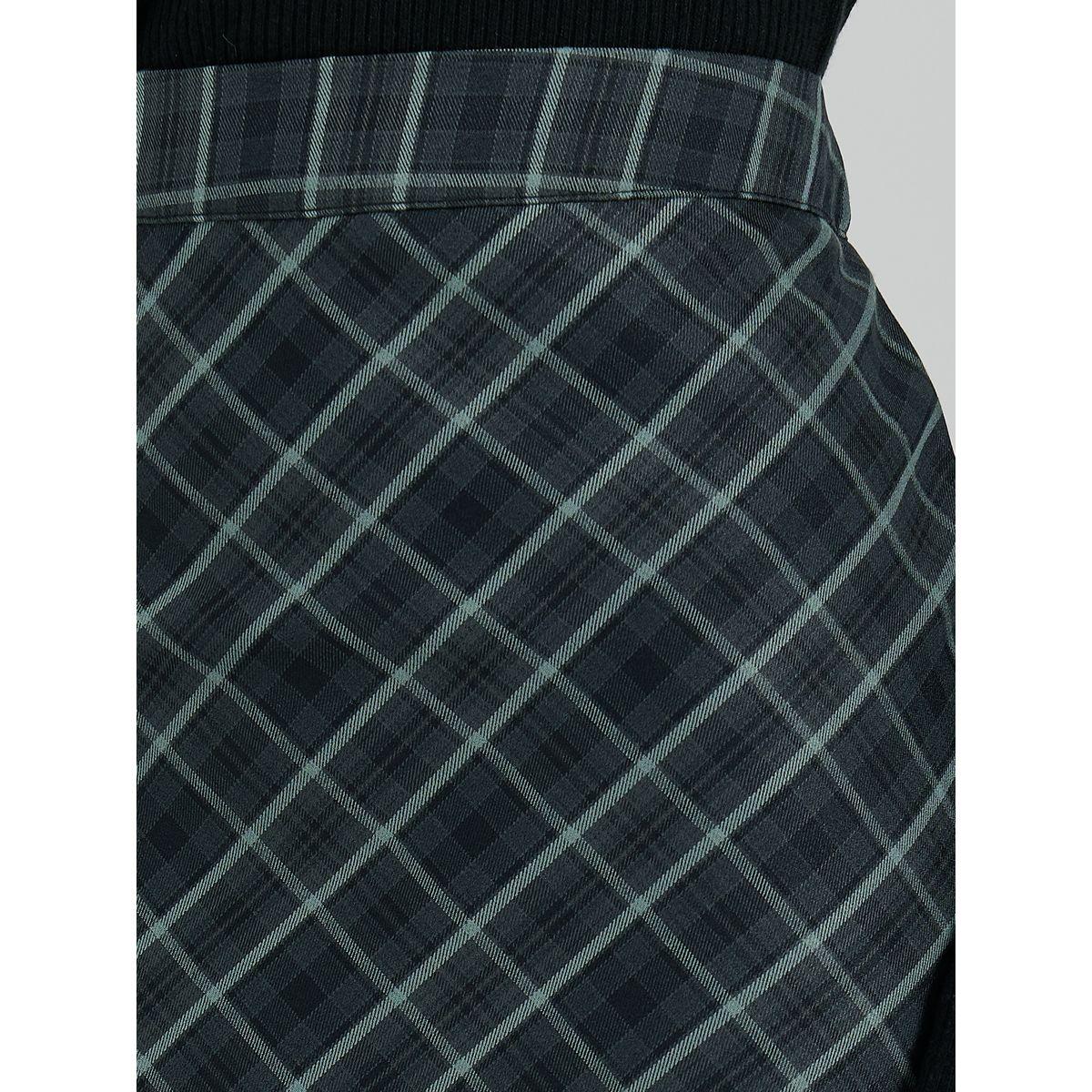 Styli Plaid Flannel Midi A Line Skirt-women-clothing-bottoms-skirts-image-3