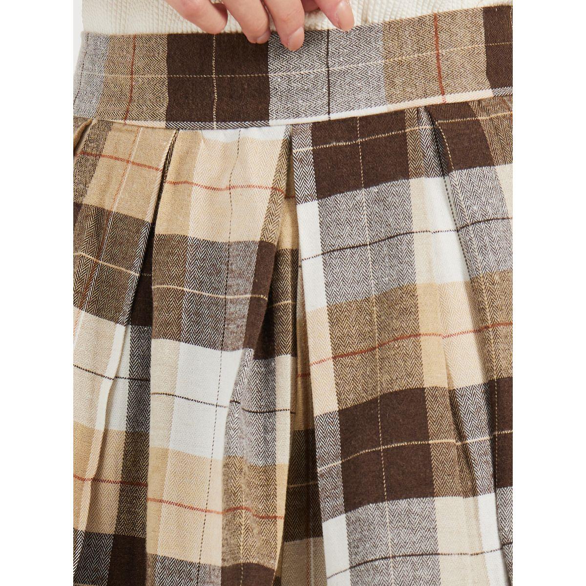 تنورة ميدي بطبعة مربعات وخصر عالي-women-clothing-bottoms-skirts-image-3