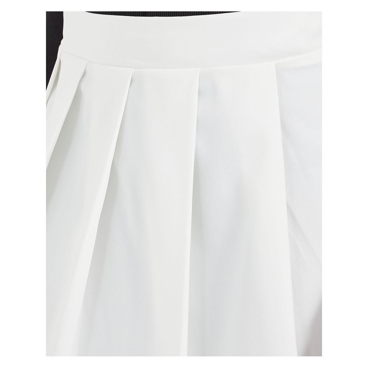Styli Plain Pleated A-Line Mini Skirt-women-clothing-bottoms-skirts-image-3